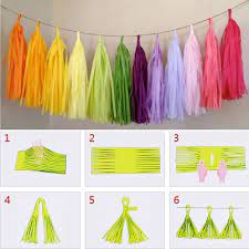 5pcs Diy Tissue Paper Tassel Garland Party Wedding Decoration Tassle Bunting Diy Tassel Garland Tissue Paper Tassel Garland Tissue Paper Tassel Garland Diy