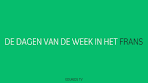 De dagen van de week leren herkennen en benoemen in het ... - YouTube