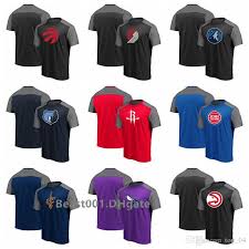 Men Women Youth Raptors Blazers Grizzlies Rockets Pistons Hornets Hawks Fanatics Branded Iconic Blocked T Shirt