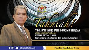Asas ke atas dosier berkenaan untuk memastikan yang semua maklumat yang diperlukan. Mafi On Twitter 2 Julai 2018 Seluruh Warga Kementerian Pertanian Dan Industri Asas Tani Mengucapkan Setinggi Tinggi Tahniah Atas Pelantikan Dato Mohd Sallehhuddin Bin Hassan Sebagai Ketua Setiausaha Kementerian Pertanian Dan Industri
