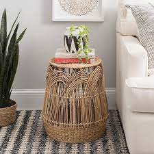Vintiquewise qi003834 decorative round wicker side hourglass shape accent coffee table, beige amazon on sale for $129.00 original price $185.76 $ 129.00 $185.76 Pin On Home