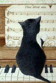 pin by irene e aguirre on art pianos cat art black cat art cats illustration
