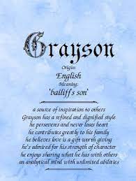 Meaning Of The Name Grayson Biblical Names Names With Meaning Baby Boy Names