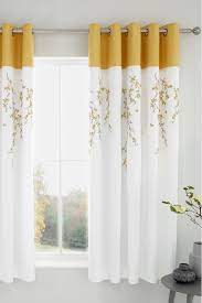Buy Catherine Lansfield Embroidered Blossom Floral Lined Eyelet Curtains From The Next Uk Online Shop Girl Curtains Curtains Uk Curtains