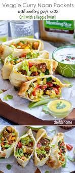Spicy Veggie Curry Naan Pockets With Grape Raita Recipe Chefdehome Com Easy Vegetarian Dinner Indian Food Recipes Vegetarian Recipes