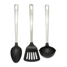Direkt 3 Piece Kitchen Utensil Set Black Stainless Steel Ikea Kitchen Utensil Set Utensil Set Cooking Utensils