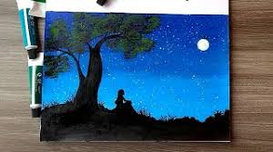 Menikmati tempat yang indah bersama dengan orang terdekat, keluarga, teman merupakan kegiatan yang menyenangkan. Contoh Gambar Cara Mewarnai Langit Malam Kataucap