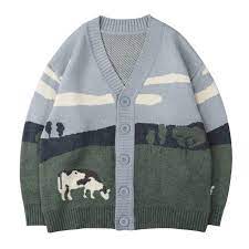 Check spelling or type a new query. Aelfric Eden Vintage Prairie Cow Pattern Cardigan Sweater Aelfric Eden