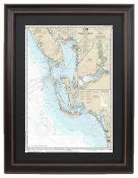 Nautical Chart Estero Bay Lemon Bay Charlotte Harbor Peace River 24x16 5