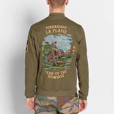 Maharishi X Travis Scott Year Of The Cowboy Tour Jacket Long Sleeve Tshirt Men Travis Scott Jackets