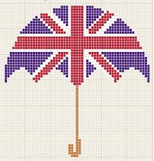 Union Jack Et Echange De L Amitie Point De Croix Points De Broderie Point De Croix Libre