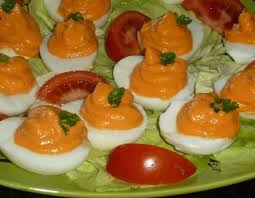 Oeufs Mimosa A La Carotte Chez Vanda Idee Recette Alimentation Oeuf Mimosa