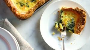 Spinach And Cheddar Slab Quiche Everyday Food With Sarah Carey Quiche Recipes Quiche Recipes