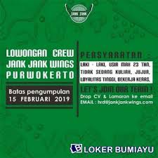 Perusahaan di rembang sedang membutuhkan banyak karyawan untuk berbagai posisi, cek info lowongan kerja terbaru dan terupdate april 2021 hanya di loker bumiayu id. Lowongan Kerja Di Purwokerto Utara Banyumas Jawa Tengah Januari 2021