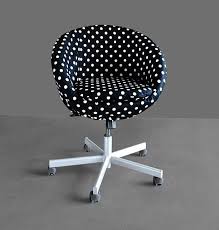 Black Polka Dot Ikea Skruvsta Chair Slip Cover Slipcovers For Chairs Ikea Office Chair Chair