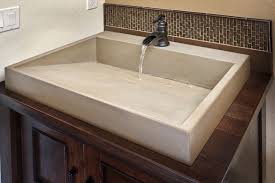 concrete bathroom, concrete countertops