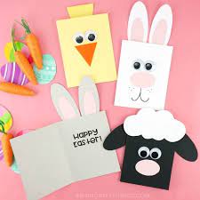 You need two main materials for this delightful easter card: Easter Cards For Kids I Heart Crafty Things
