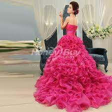 Fuschia Wedding Dresses Organza Ball Gown Sweetheart Fuschia Wedding Dresses Fuschia Wedding Dress Wedding Dress Organza Pink Wedding Dresses