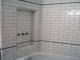 White Bathroom Tile Ideas Subway Tiles Dark Grout Modern Brown With Grey Bathroom Whi White Subway Tile Bathroom Tile Shower Niche Inexpensive Bathroom Remodel