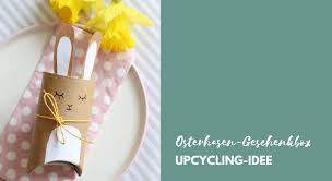 Und das sieht auch noch ziemlich gut aus! Osterhasen Geschenkschachtel Klorollen Upcycling Zu Ostern Lavendelblog