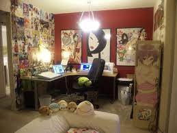 Workspaces Of Figurine Comic Manga Enthusiasts Comic Themed Room Space Themed Bedroom Otaku Room