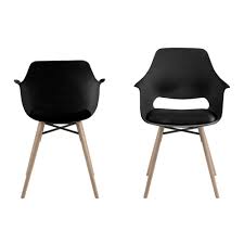 Sada 2 Cernych Jidelnich Zidli Actona Ramona Dining Set Bonami Eames Chair Dining Set Dining