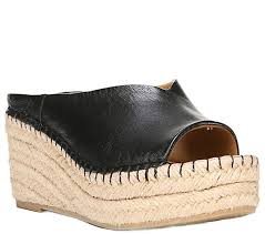 Enhance your look with the andre assous cici espadrille wedge sandal. Franco Sarto Wedge Espadrille Slide Sandals Pine Qvc Com