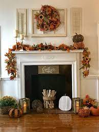 Rustic Fall Mantel Rustic Fall Mantel Fall Fireplace Decor Fall Fireplace Fall Mantel Decorations