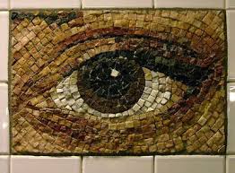 Studio And Garden Eyes In The Subway Glass Mosaic Art Mosaic Art Mosaic Portrait