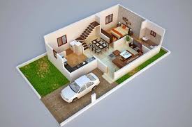 Planos De Casas Duplex En 3d 3d House Plans Duplex House Plans Model House Plan