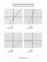 Slope From A Graph Worksheet Best Of Finding Slope And Y Intercept From A Linear Equation Graph E Graphing Linear Equations Linear Function Writing Equations
