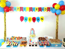1st Birthday Birthday Decoration At Home Simple Cool Birthday Decoration Ideas At Home 91 In Home Remodel Ideas With Birthd 1st Birthday Decorations 1st Birthday Party Decorations Simple Birthday Decorations