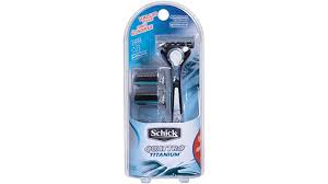 Schick quattro titanium razor for men value pack with 1 razor and 3 razor blade refills. Schick Quattro Titanium Razor For Men Value Pack With 1 Razor And 3 Razor Blade Refills Shop The World