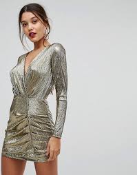 Ivyrevel official | a digital fashion house. Ivyrevel Shimmer Dress With Ruched Front Asos