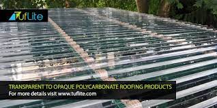 transparent to opaque polycarbonate roofing products for more details visit www tuflite com roofing polycarbonate roofing materials