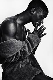 Black And White Male Model Pic Valentine Rontez At Img Models Black Male Models Male Models Poses Poses
