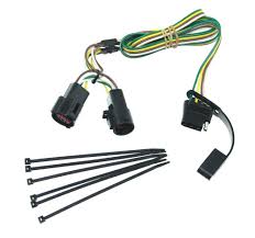 Miady 25ft trailer wiring harness with 4 flat connector, 18 awg color coded wires trailer light wiring harness extension with 4ft white ground wire. Curt T Connector Vehicle Wiring Harness With 4 Pole Flat Trailer Connector Curt Custom Fit Vehicle Wiring C56031