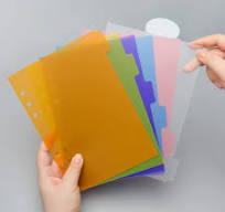 Amazon.com : 2 Pack A5 Binder Dividers 6 Tabs Bright Color Plastic Binder Index Tabs Planner Divider for Round Ring Binder Sheet Protector ...
