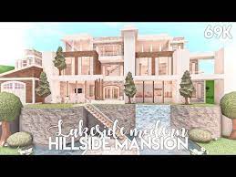 Lakeside Modern Hillside Mansion Bloxburg Build Youtube In 2021 Mansions Hillside Mansion Mansion Bloxburg