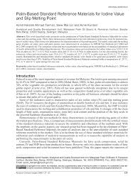 10, jalan bakawali 68, taman johor jaya, 81100 johor bahru, johor., johor bahru 81100, johor. Pdf Palm Based Standard Reference Materials For Iodine Value And Slip Melting Point