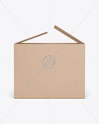 Download Kraft Box Mockup In Box Mockups On Yellow Images Object Mockups PSD Mockup Templates