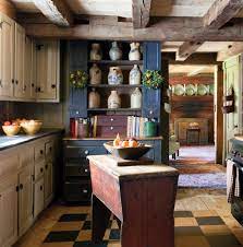 An Antique Gambrel Built From Architectural Salvage Old House Journal Magazine Country Kitchen Rustic Country Kitchens Rustic Kitchen