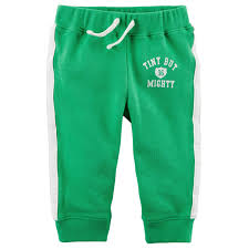 Carter S Baby Boys Logo Fleece Pants Green 6 Months Overstock 27194602