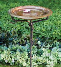 Bird bath agitators, bird bath water features are you looking bird bath, pond or fountain water feature? Solid Copper Bird Bath With Twig Metal Stake Vivaterra