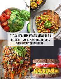 7 Day Healthy Vegan Meal Plan Zen And Zaatar Vegan Recipes Healthy Vegan Meal Plans Healthy Vegan