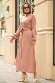 Neva Style Balon Kol Gul Kurusu Tesettur Triko Elbise 15628gk Tesetturisland Com Triko Elbise Moda Stilleri