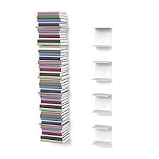 Invisible Bookshelves With 8 Compartments White Up To 200 Cm Stack Of Books For Books Up To 22 Cm Amazon Co Wall Bookshelves Bookshelves Invisible Bookshelf
