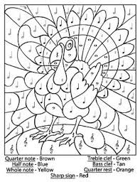 Color By Music Thanksgiving Turkey Free Thanksgiving Coloring Pages Thanksgiving Coloring Sheets Thanksgiving Fun