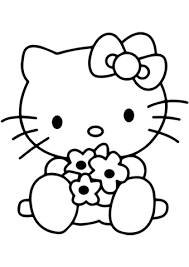 Here you find the overview of all the pages here with coloring sheets, of pirates, elephants and more. Hello Kitty With Flowers Coloring Page From Hello Kitty Category Select From 25320 Printa Hello Kitty Drawing Hello Kitty Coloring Hello Kitty Colouring Pages