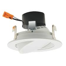 Elco Lighting 4 9 Watt Led Adjustable Gimbal Recessed Downlight 640 Lumens White 3000k 120v Downlights Led Lighting